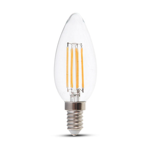 E14 4W LED-kronljus - Filament, varmvit