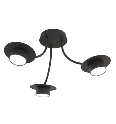 Enso 3 Svart taklampa - GX53, 230V, utan ljuskälla