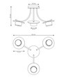 Enso 3 Svart taklampa - GX53, 230V, utan ljuskälla
