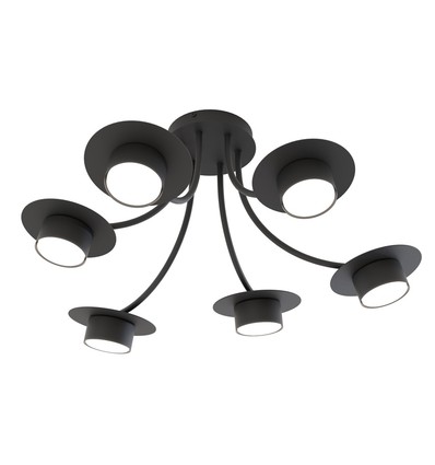 Enso 6 Svart taklampa - GX53, 230V, utan ljuskälla