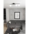 Kairo 3 Svart/Opal taklampa - Ø14 cm, E14, 230V, utan ljuskälla