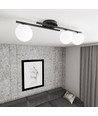 Kairo 3 Svart/Opal taklampa - Ø14 cm, E14, 230V, utan ljuskälla