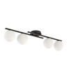 Kairo 4 Svart/Opal taklampa - Ø14 cm, E14, 230V, utan ljuskälla