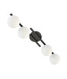 Kairo 4 Svart/Opal taklampa - Ø14 cm, E14, 230V, utan ljuskälla