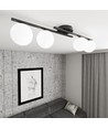 Kairo 4 Svart/Opal taklampa - Ø14 cm, E14, 230V, utan ljuskälla