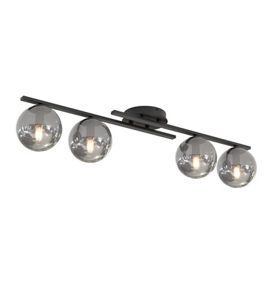 Kairo 4 Svart/Grafit taklampa - Ø14 cm, E14, 230V, utan ljuskälla