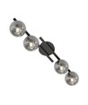 Kairo 4 Svart/Grafit taklampa - Ø14 cm, E14, 230V, utan ljuskälla