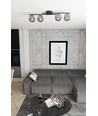 Kairo 4 Svart/Grafit taklampa - Ø14 cm, E14, 230V, utan ljuskälla