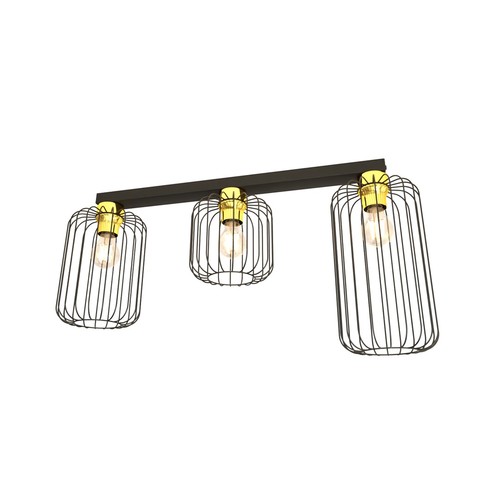 Barn 3 Svart/Guld taklampa - Ø16 cm, E27, 230V, utan ljuskälla
