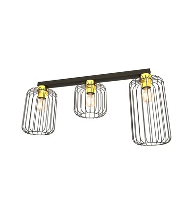 Barn 3 Svart/Guld taklampa - Ø16 cm, E27, 230V, utan ljuskälla