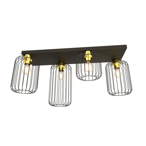 Barn 4 Svart/Guld taklampa - Ø16 cm, E27, 230V, utan ljuskälla