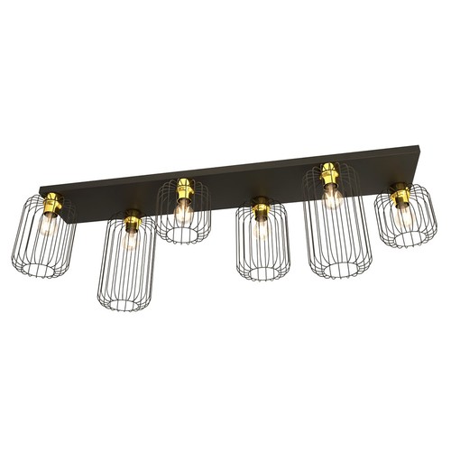 Barn 6 Svart/Guld taklampa - Ø16 cm, E27, 230V, utan ljuskälla
