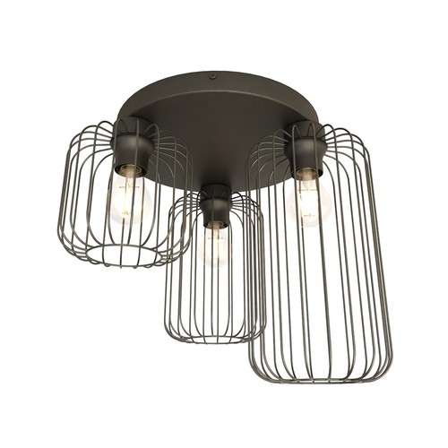 Barn 3PREM Svart taklampa - Ø16 cm, E27, 230V, utan ljuskälla