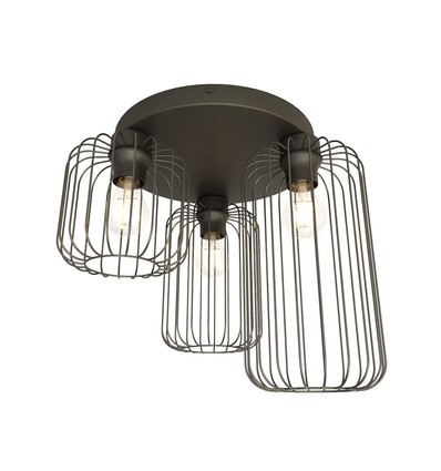 Barn 3PREM Svart taklampa - Ø16 cm, E27, 230V, utan ljuskälla