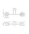 Frick 2 Svart taklampa - Ø20 cm, E27, 230V, utan ljuskälla
