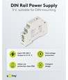 5V 12W DIN-skena strömförsörjning - 5V DC, 2,4A