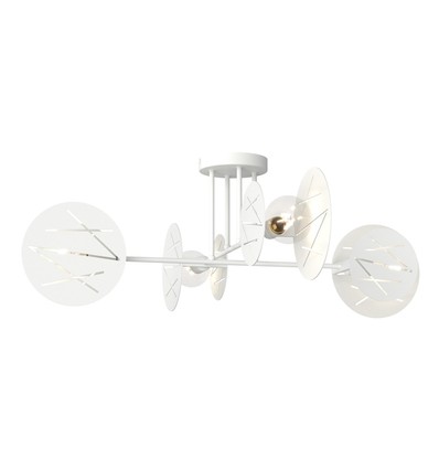 Frick 4 Vit taklampa - Ø20 cm, E27, 230V, utan ljuskälla