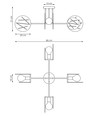 Frick 4 Vit taklampa - Ø20 cm, E27, 230V, utan ljuskälla