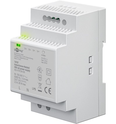 24V 60W DIN-skena strömförsörjning - 24V DC, 2,5A