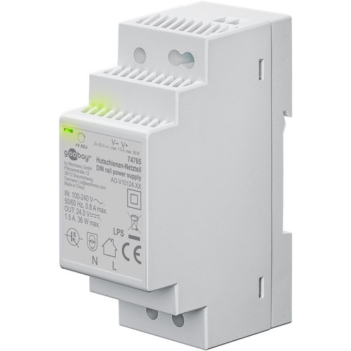 24V 36W DIN-skena strömförsörjning - 24V DC, 1,5A