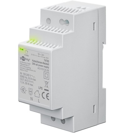 24V 36W DIN-skena strömförsörjning - 24V DC, 1,5A