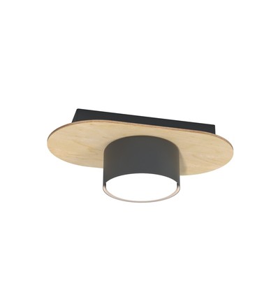 Diaz 1 Svart/Trä taklampa - GX53, 230V, utan ljuskälla