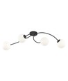 Vibra 4 Svart/Opal taklampa - Ø15 cm, E14, 230V, utan ljuskälla