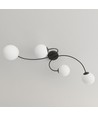 Vibra 4 Svart/Opal taklampa - Ø15 cm, E14, 230V, utan ljuskälla