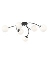 Vibra 6 Svart/Opal taklampa - Ø15 cm, E14, 230V, utan ljuskälla