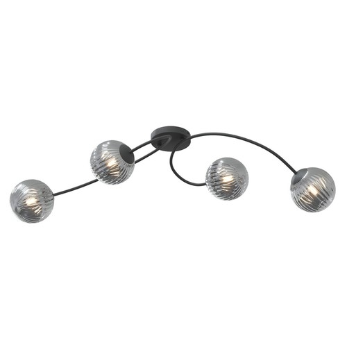 Vibra 4 Svart/Grafit taklampa - Ø15 cm, E14, 230V, utan ljuskälla