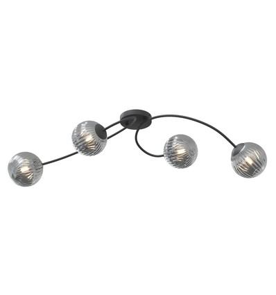 Vibra 4 Svart/Grafit taklampa - Ø15 cm, E14, 230V, utan ljuskälla