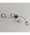 Vibra 4 Svart/Grafit taklampa - Ø15 cm, E14, 230V, utan ljuskälla