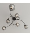 Vibra 6 Svart/Grafit taklampa - Ø15 cm, E14, 230V, utan ljuskälla