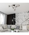 Vibra 6 Svart/Grafit taklampa - Ø15 cm, E14, 230V, utan ljuskälla