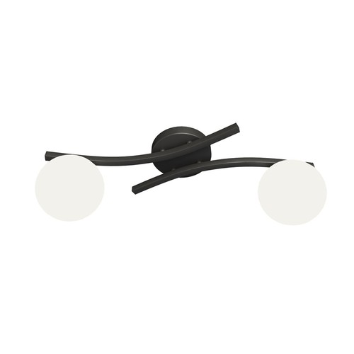 Opus 2 Svart/Opal taklampa - Ø15 cm, E14, 230V, utan ljuskälla