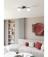 Opus 2 Svart/Opal taklampa - Ø15 cm, E14, 230V, utan ljuskälla