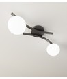 Opus 2 Svart/Opal taklampa - Ø15 cm, E14, 230V, utan ljuskälla