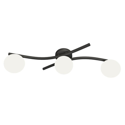 Opus 3 Svart/Opal taklampa - Ø15 cm, E14, 230V, utan ljuskälla