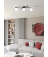 Opus 3 Svart/Opal taklampa - Ø15 cm, E14, 230V, utan ljuskälla