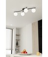 Opus 4 Svart/Opal taklampa - Ø15 cm, E14, 230V, utan ljuskälla