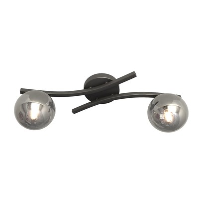 Opus 2 Svart/Grafit taklampa - Ø15 cm, E14, 230V, utan ljuskälla