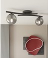 Opus 2 Svart/Grafit taklampa - Ø15 cm, E14, 230V, utan ljuskälla