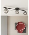 Opus 3 Svart/Grafit taklampa - Ø15 cm, E14, 230V, utan ljuskälla