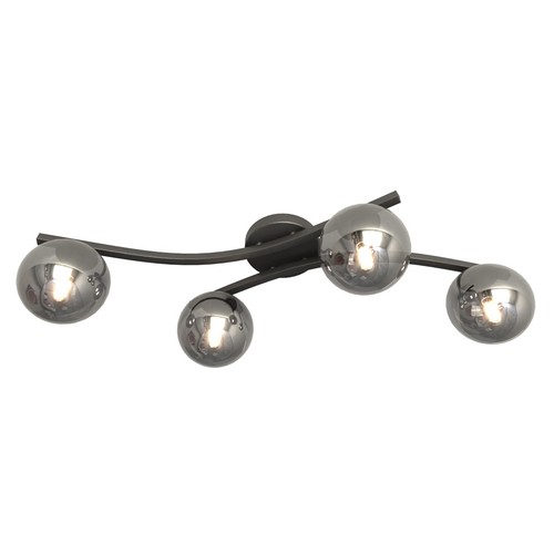 Opus 4 Svart/Grafit taklampa - Ø15 cm, E14, 230V, utan ljuskälla