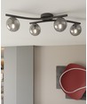 Opus 4 Svart/Grafit taklampa - Ø15 cm, E14, 230V, utan ljuskälla