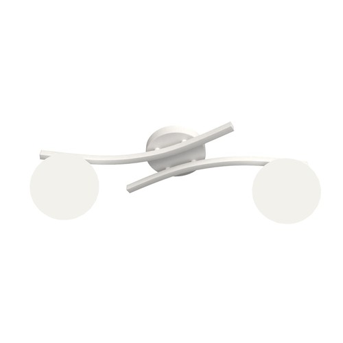 Opus 2 Vit/Opal taklampa - Ø15 cm, E14, 230V, utan ljuskälla.