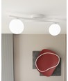 Opus 2 Vit/Opal taklampa - Ø15 cm, E14, 230V, utan ljuskälla.