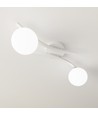 Opus 2 Vit/Opal taklampa - Ø15 cm, E14, 230V, utan ljuskälla.