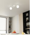Opus 2 Vit/Opal taklampa - Ø15 cm, E14, 230V, utan ljuskälla.