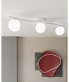 Opus 3 Vit/Opal taklampa - Ø15 cm, E14, 230V, utan ljuskälla